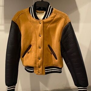 Tan and Black Varsity Jacket